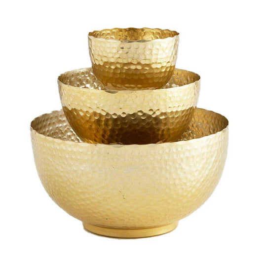 Hammered Gold Bowl Set