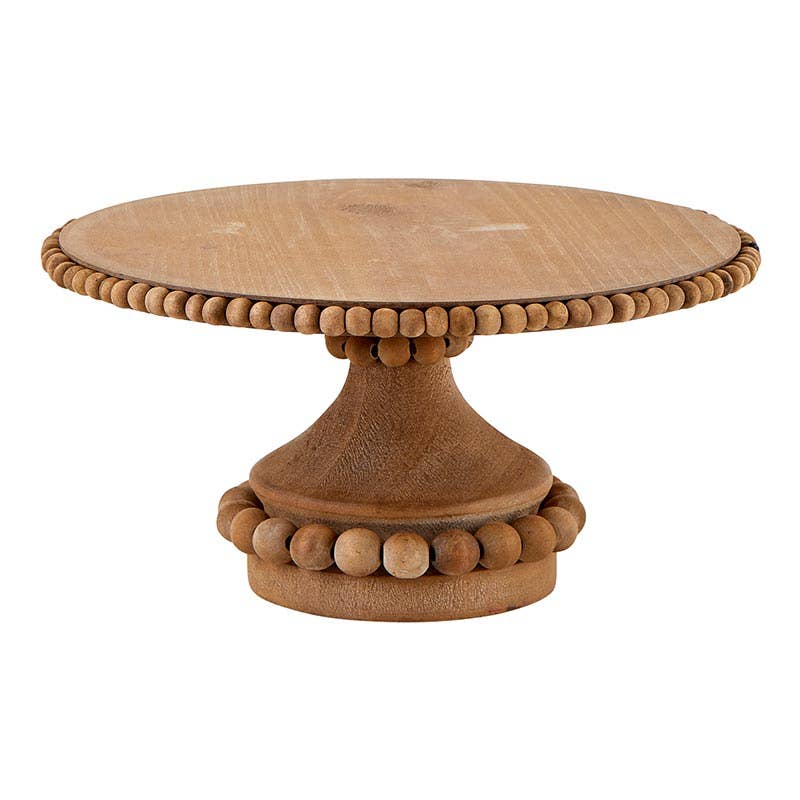 Beaded Wooden Cake Stand